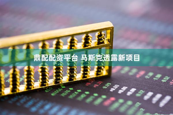 鼎配配资平台 马斯克透露新项目