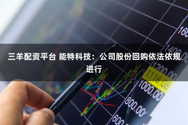 三羊配资平台 能特科技：公司股份回购依法依规进行